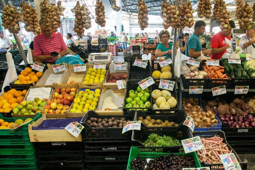 Ponta Delgada markt, Sao Miguel